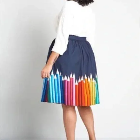 ModCloth Colored Pencil A-line Skirt - Picture 3 of 3